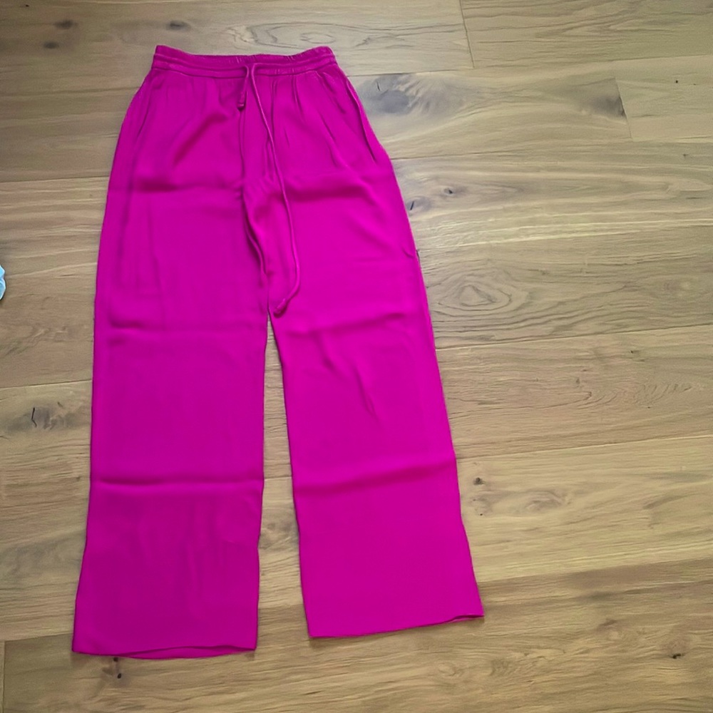 Pink classy silk pants.